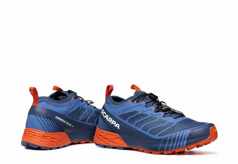 Scarpa Mens Ribelle Run GTX Shoes - Blue-Spicy Orange-4